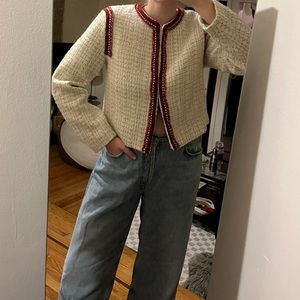 Scotch & Soda Cream and Red Blazer